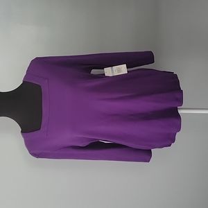 Kim Rogers Purple Square neck women's Shirt - Size PXL